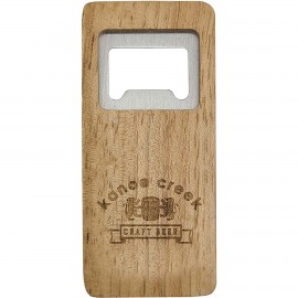 Personalized Bamboo Bottle Opener: Rectangular