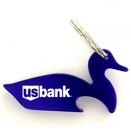 Duck Shape Bottle Opener w/Key Chain with Logo
