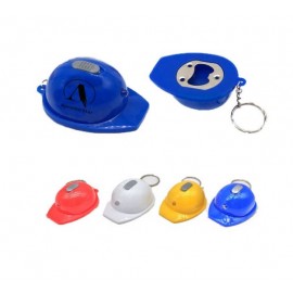 Construction Hat Flashlight Bottle Opener Keychain with Logo