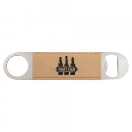 Leatherette Bottle Opener - BTTL05-06D with Logo