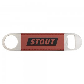 Leatherette Bottle Opener - BTTL05-11D with Logo