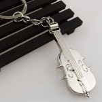 Violin Shaped Bottle Opener Key Chain with Logo