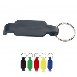 Promotional Plastic Beer Bottle Opener Keychain
