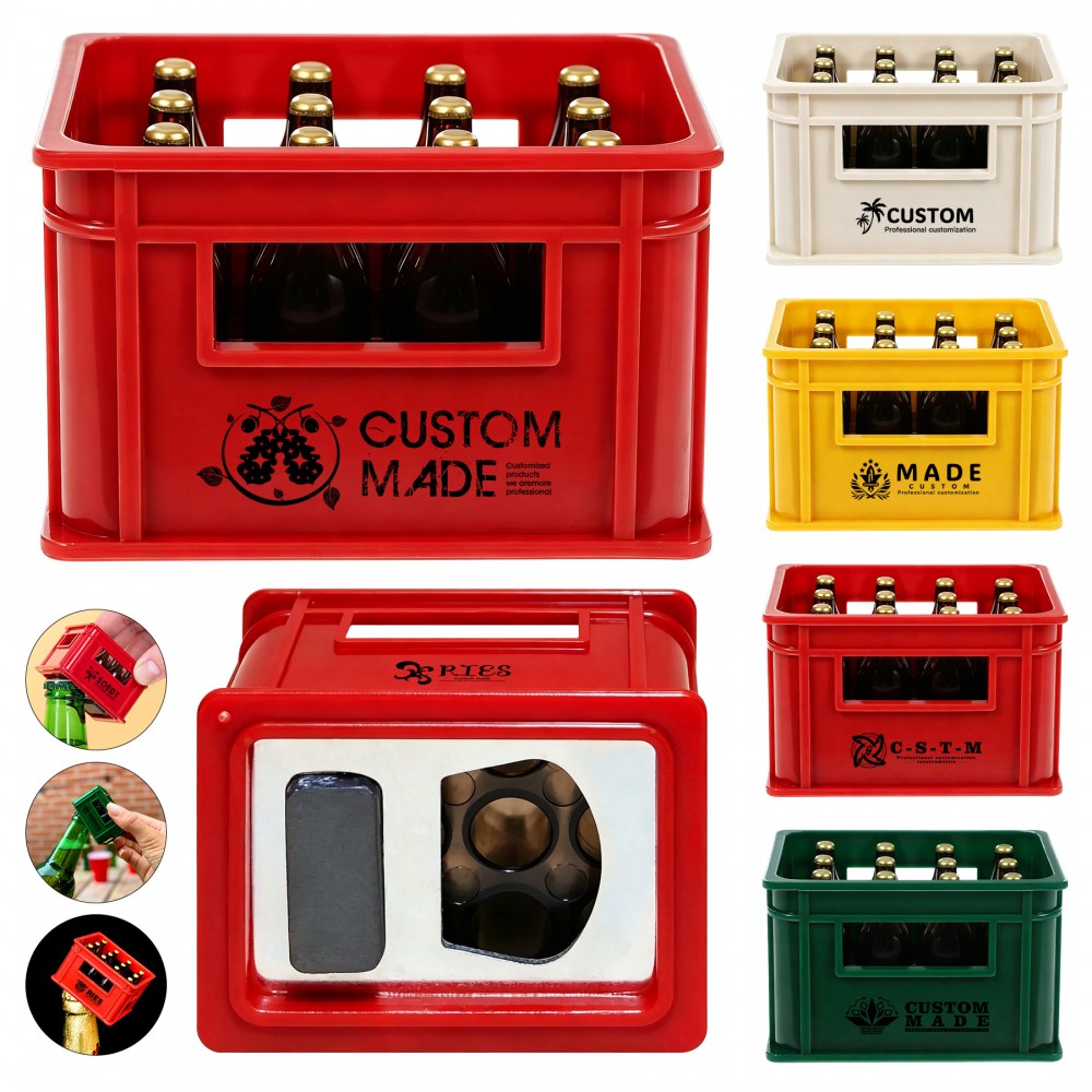 Creative Beer Box Bottle Opener Magnetic Refrigerator Sticker Magnet with Logo
