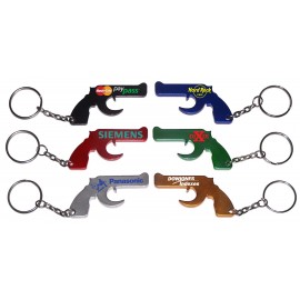Gun Shape Bottle Opener with Key Chain (Large Quantities) with Logo