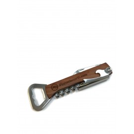 Wooden Bottle Opener & Wine Corkscrew Multitool with Logo