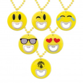 Custom Emoticon Bottle Opener Medallion Beads