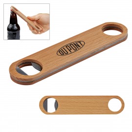 Large Wood Bottle Opener with Logo