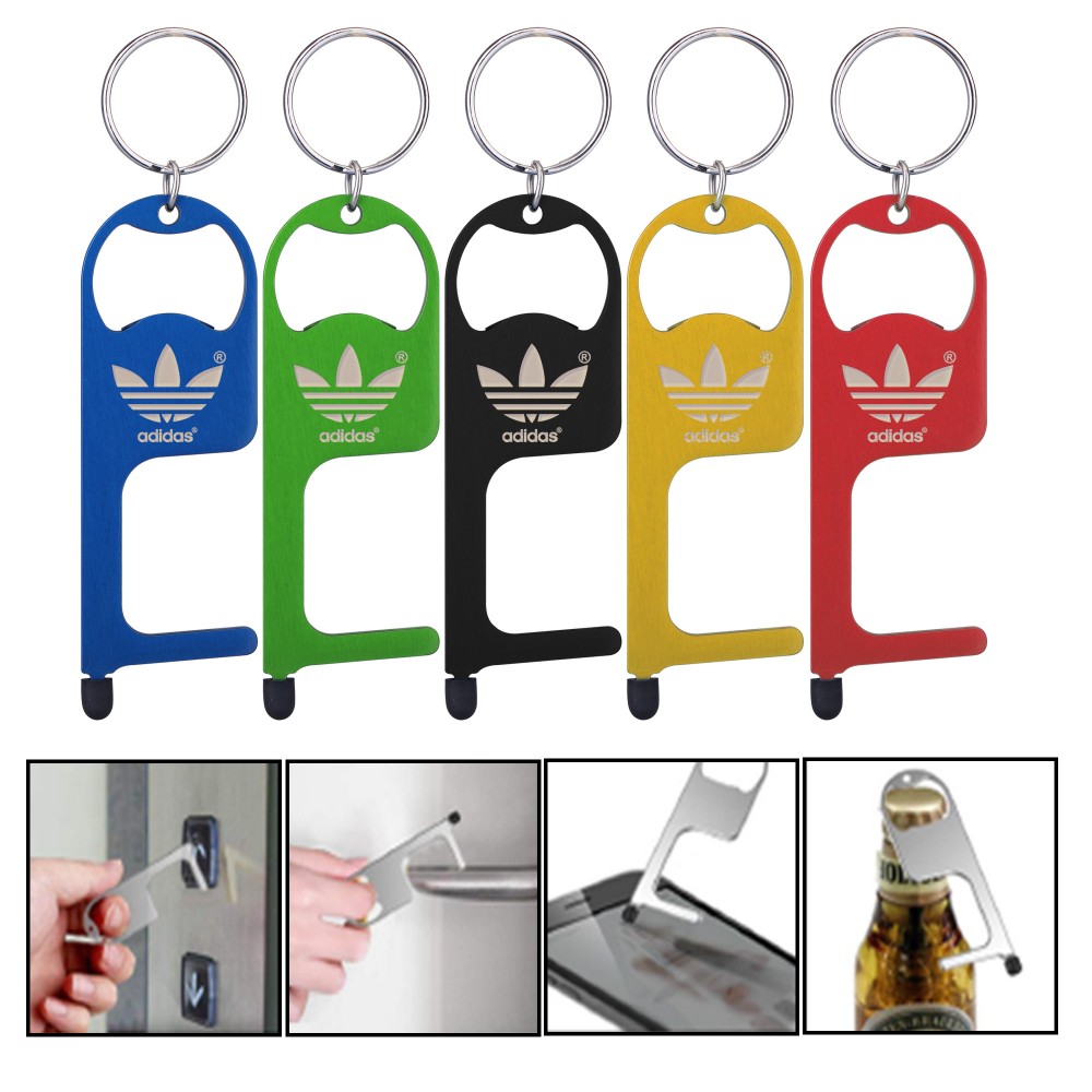 PPE No-Touch Door/Bottle Opener with Stylus with Logo