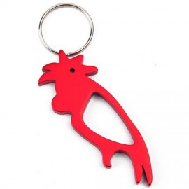 Hollow Parrot Bottle Opener Keychain with Logo
