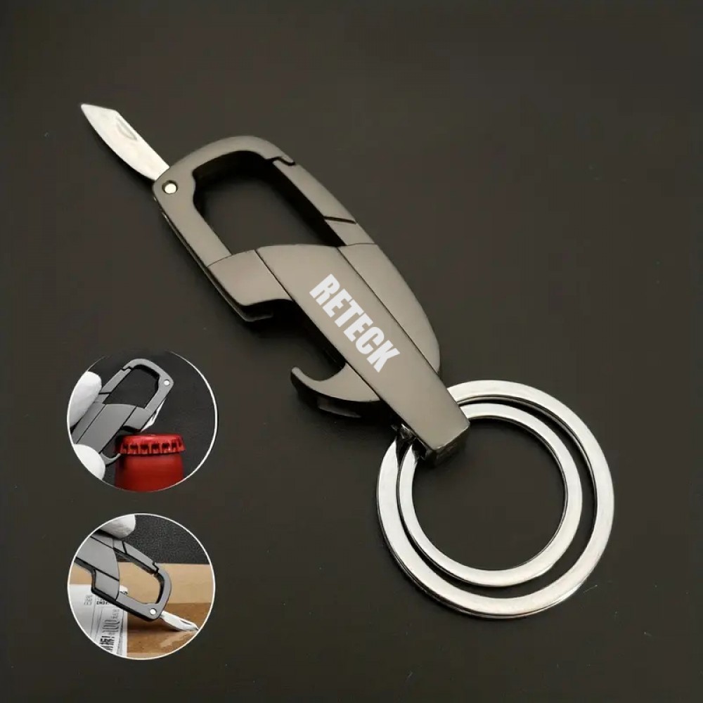 Multifunctional Keychain With Knife Bottle Opener with Logo