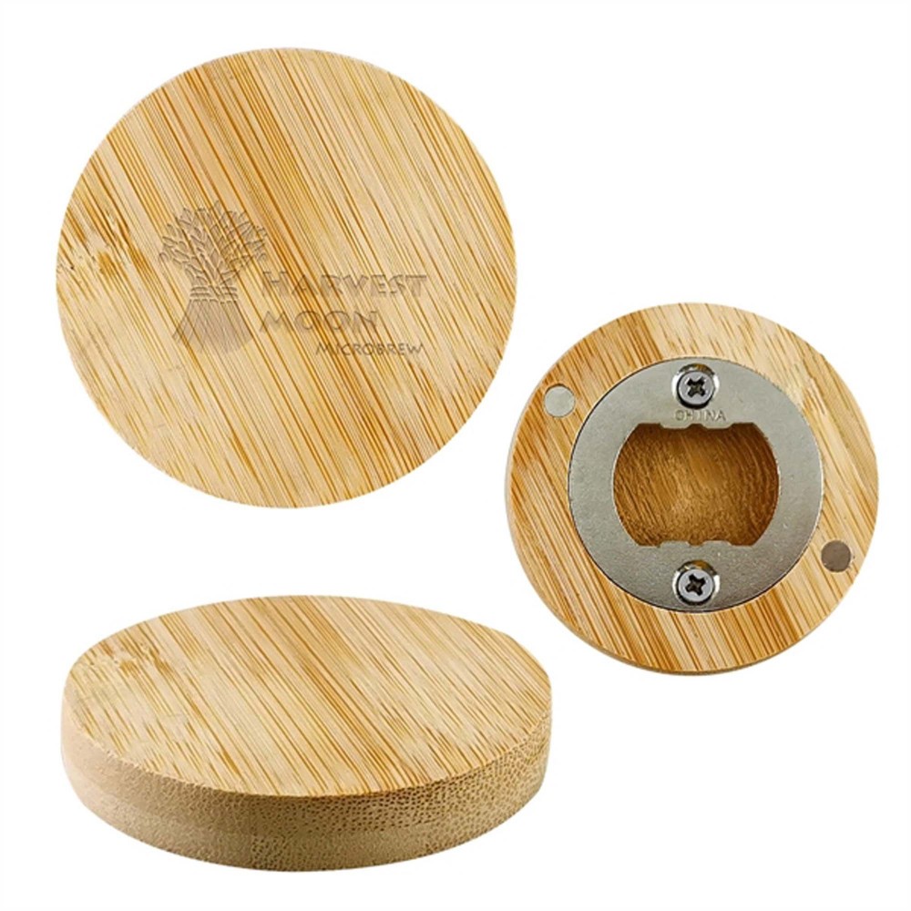 Bamboo Bottle Opener with Logo
