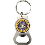 The Eye Opener Full Color Silver Plated Key Chain with Logo