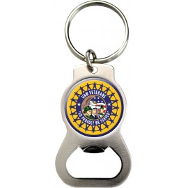 The Eye Opener Full Color Silver Plated Key Chain with Logo