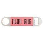 Pink Leatherette Bottle Opener with Logo