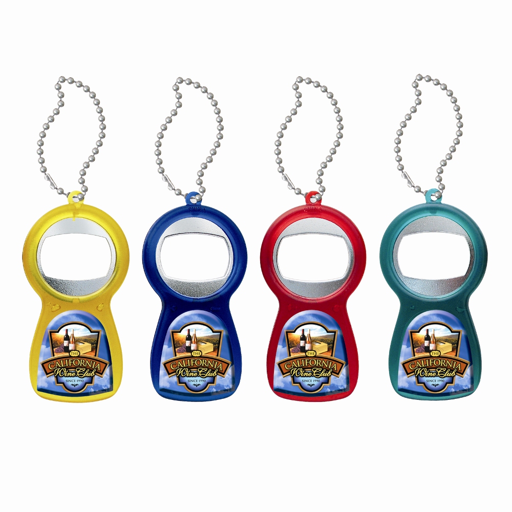 Bottle Opener w/Beaded Key Chain Custom Imprinted Bottle Opener w/Beaded Key Chain Custom Imprinted