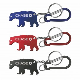 Personalized Bear Shape Bottle Opener w/Key Chain & Carabiner  Personalized Bear Shape Bottle Opener w/Key Chain & Carabiner