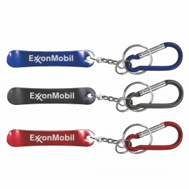 Skateboard Shape Bottle Opener w/ Key Chain & Carabiner with Logo