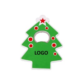 Christmas Tree Shape Magnetic Bottle Opener with Logo