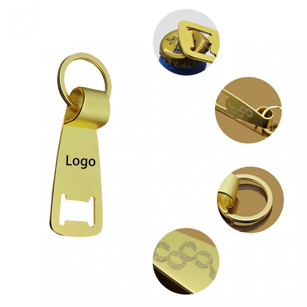 2 in 1 Metal Key Chain and Bottle Opener with Logo
