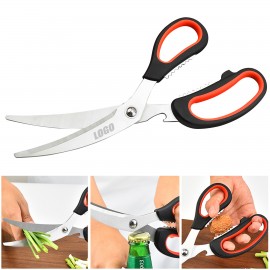 Curve Scissors With Bottle Opener with Logo  Curve Scissors With Bottle Opener with Logo