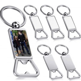 Personalized Rectangle Bottle Opener Keychain