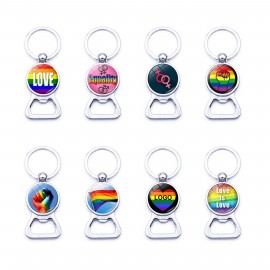 Custom Rainbow Bottle Opener Keychain  Custom Rainbow Bottle Opener Keychain