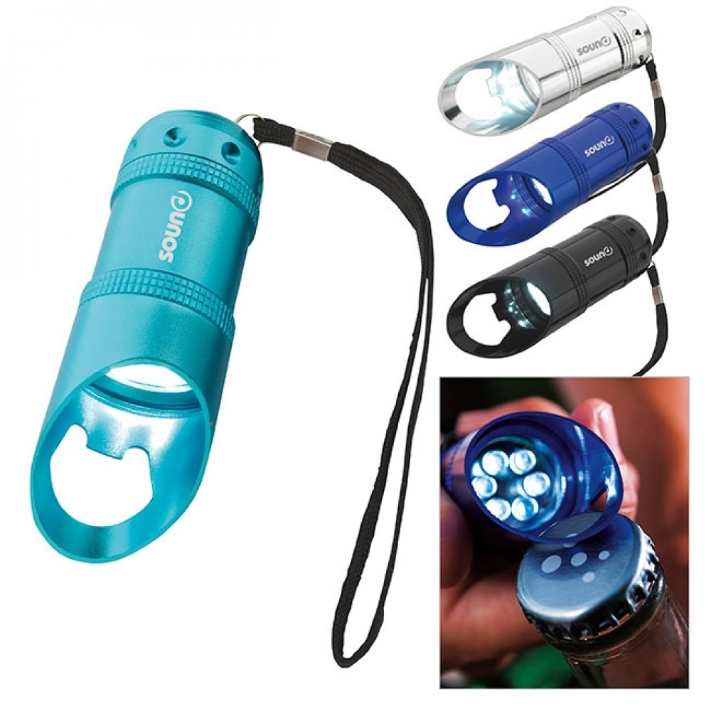 Custom Printed Good Value Flashlight w/Bottle Opener Custom Printed Good Value Flashlight w/Bottle Opener