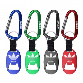 Personalized Jumbo Size Oval Shape Bottle Opener w/Strap & 7 Cm Carabiner