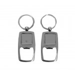 Promotional Rectangular Metal Bottle Opener Keyring