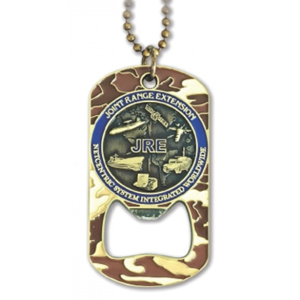 Die Cast Bottle Opener Dog Tag Logo Branded Die Cast Bottle Opener Dog Tag Logo Branded