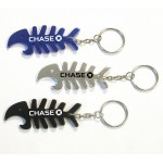 Fish Bone Shaped Metal Bottle Opener with Key Holder with Logo