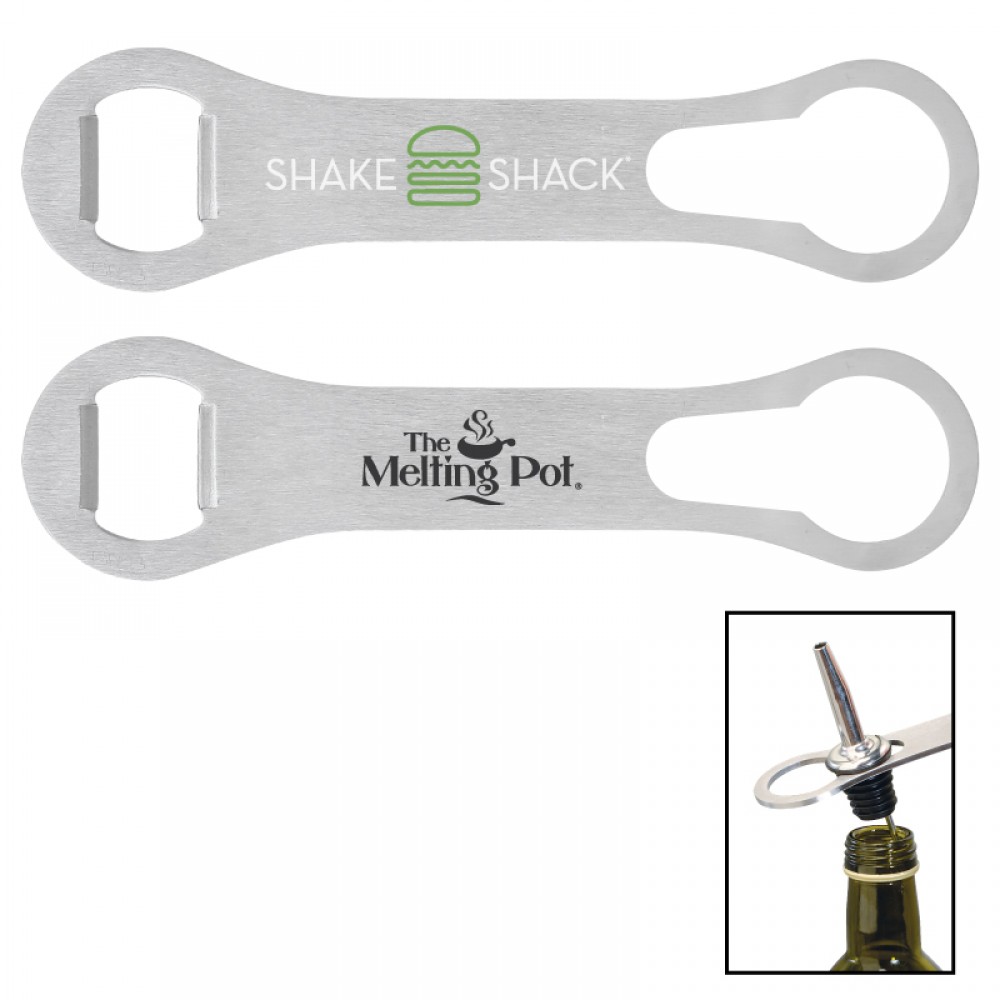 Dog Bone Bottle Opener w/Pour Spout Remover with Logo