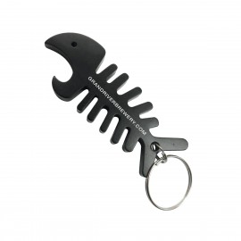 Promotional Big Fish Bone Bottle Opener & Cord Winder Keychain  Promotional Big Fish Bone Bottle Opener & Cord Winder Keychain