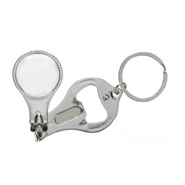 Clipper And Bottle Opener Keyring with Logo