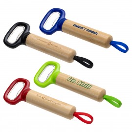 Logo Branded Pop Top Bamboo Bottle Opener