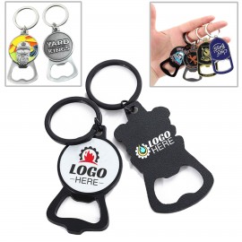 UV Print Metal Bottle Opener With Keyring with Logo