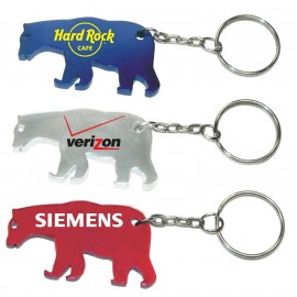 Personalized Bear Shape Bottle Opener with Key Chain (Large Quantities)  Personalized Bear Shape Bottle Opener with Key Chain (Large Quantities)