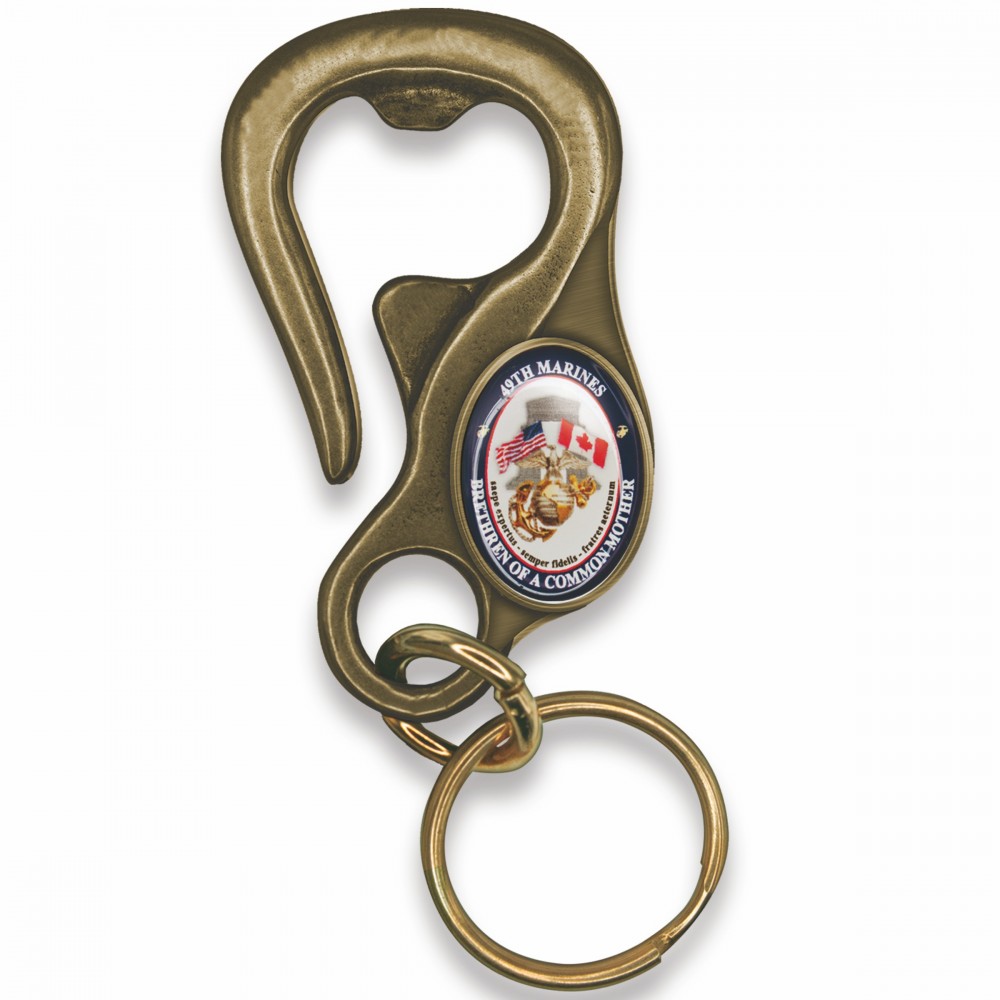 Custom Imprinted Belt Loop Bottle Opener Keychain Custom Imprinted Belt Loop Bottle Opener Keychain