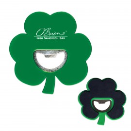 Promotional Shamrock Coaster Bottle Opener