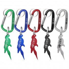 Parrot Shaped Bottle Opener Key Holder and Carabiner with Logo