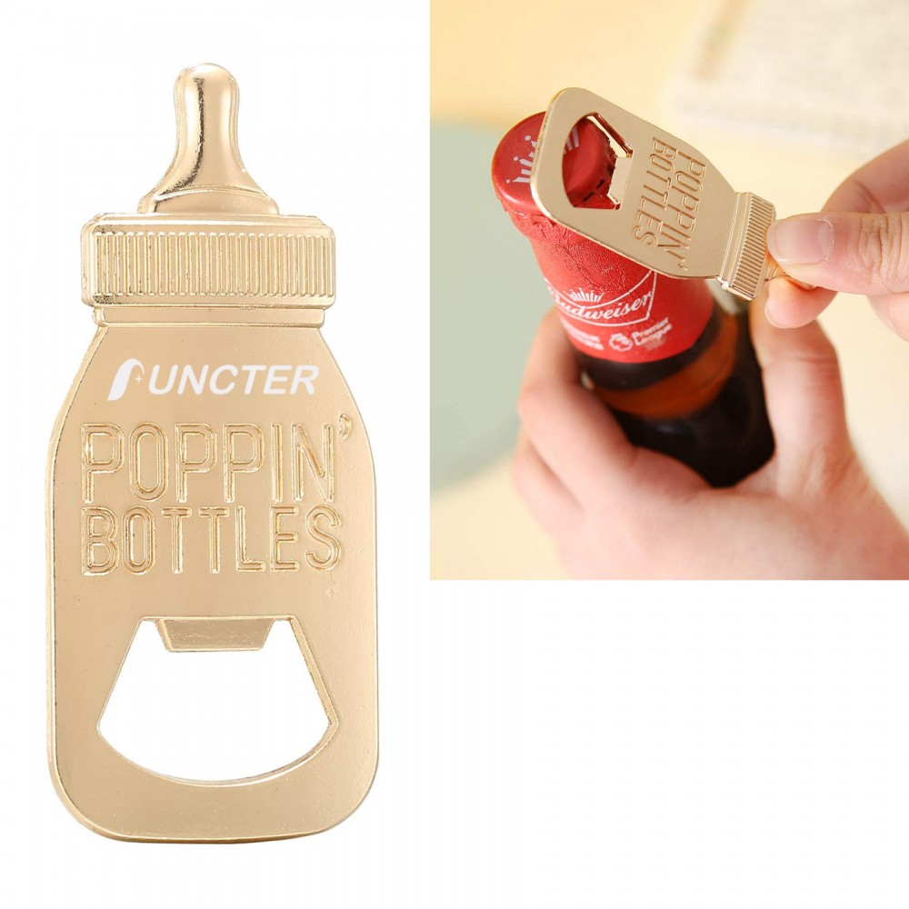 Baby's Bottle Shape Metal Bottle Opener with Logo