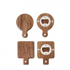 Promotional Wooden Bottle Opener & Magnetic Memo Holder