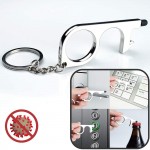 Metal Safety Non Contact Door Opener, Stylus, Bottle Opener With Key Ring Logo Branded