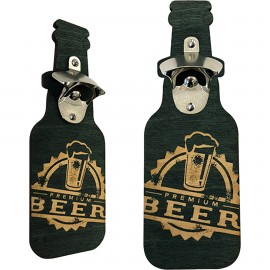 Wood Wall Mounted Bottle Opener with Logo