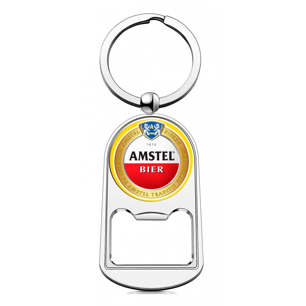 Custom Sublimated Metal Key Chain and Bottle Opener with Logo