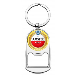 Custom Sublimated Metal Key Chain and Bottle Opener with Logo