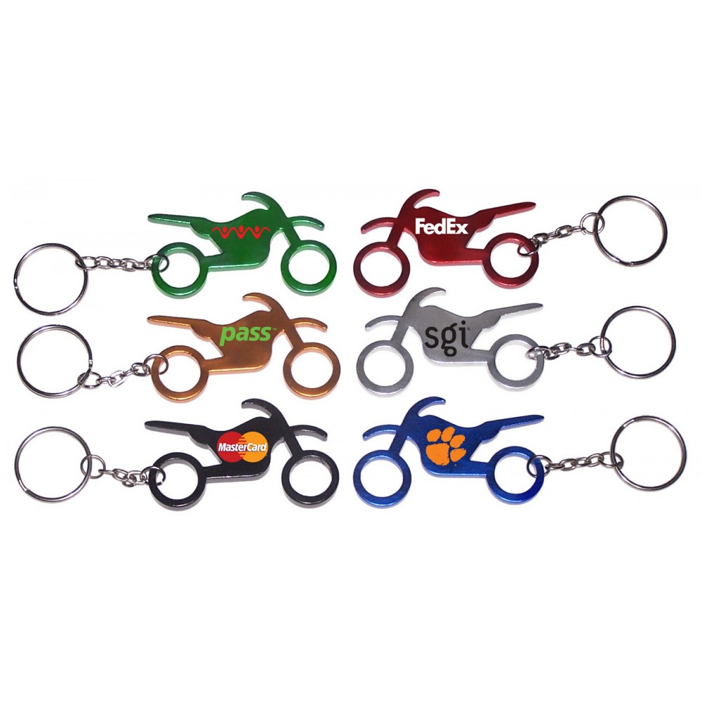 Motorbike Shape Bottle Opener with Key Chain (Large Quantities) with Logo