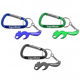 Squirrel Shape Bottle Opener with Carabiner with Logo
