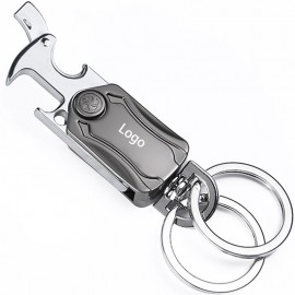 Logo Branded 2 in 1 Rotatable Keychain and Bottle Opener